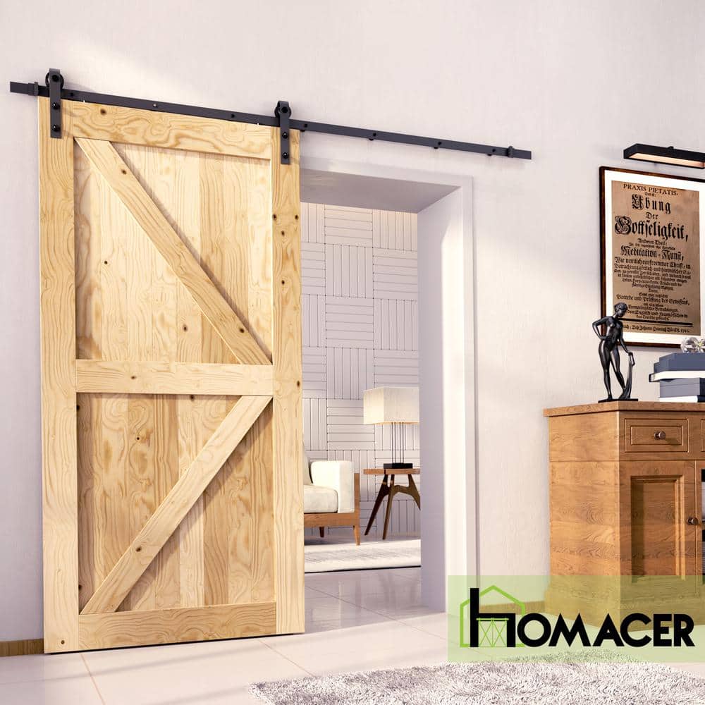 Unfinished Pine Wood 60'' x 84'' Barn Door
