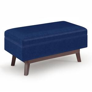 Owen Blue Small Rectangular Storage Ottoman