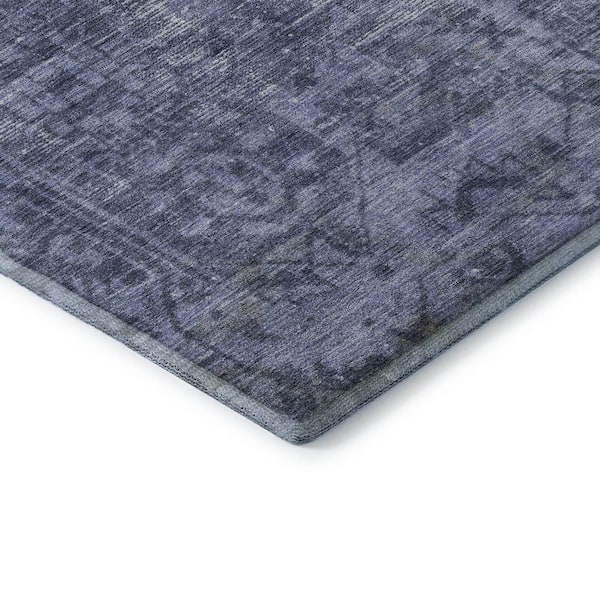 Mayfield Premium Machine Washable Abstract AMF1228 Navy 2 ft. x 3 ft. Area Rug