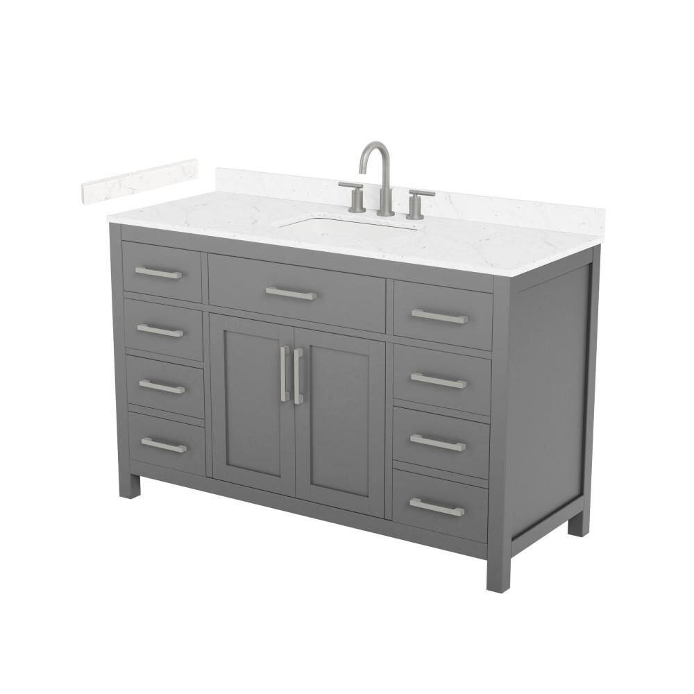 Beckett 54 in. Single Freestanding Dark Gray Bath Vanity with Top price history on PriceWatchPro
