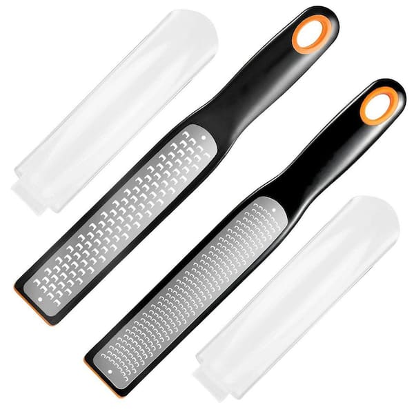 JFVKAF Stainless Steel Zester and Grater Set with Snap-on Cover