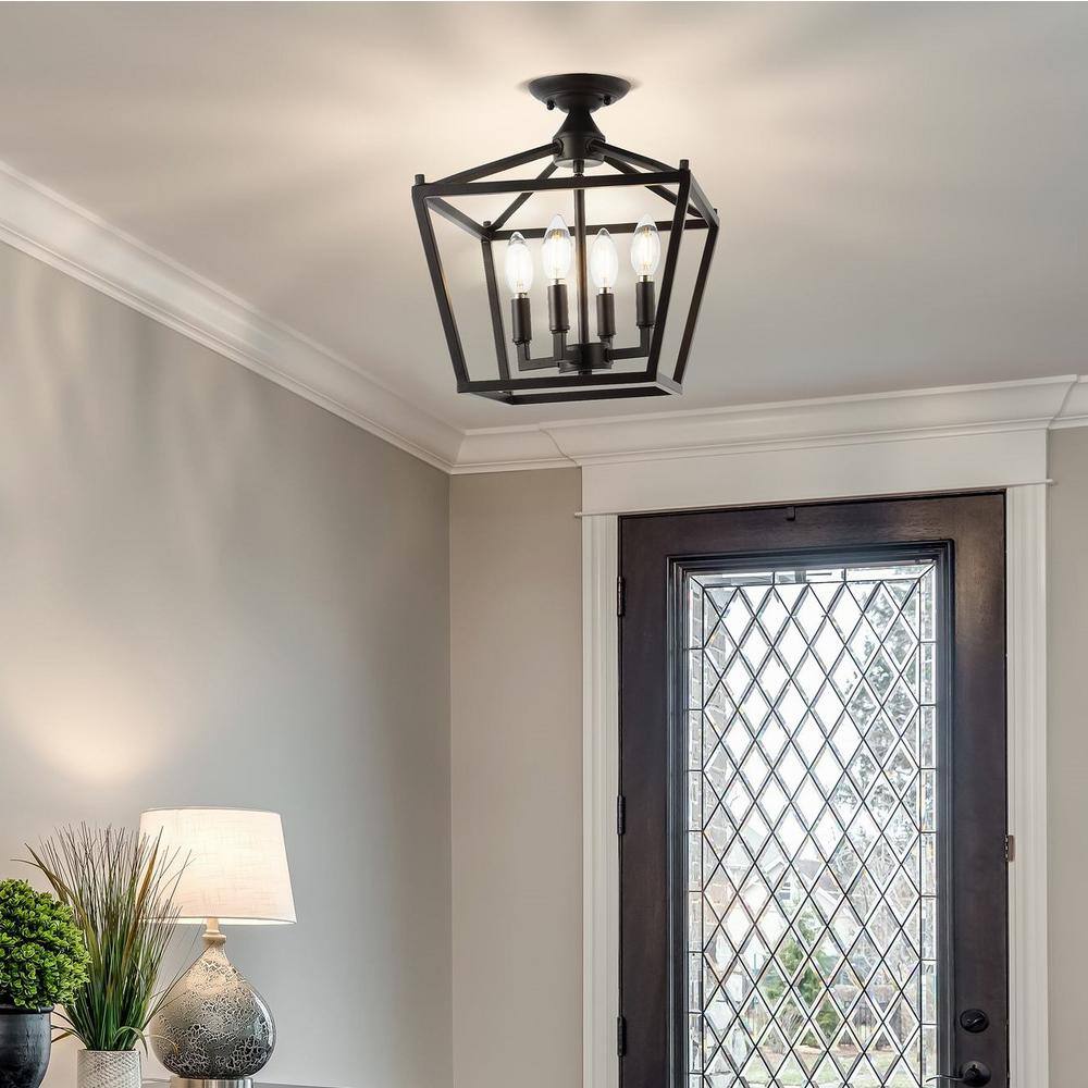 Modern Farmhouse 12" LED Flush Mount in Oil Rubbed Bronze