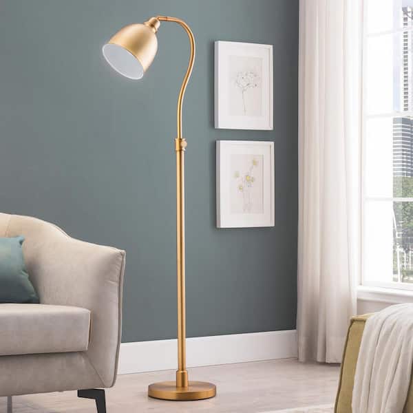Brass Floor Lamp With Adjustable Height, Adjustable Height Arc Floor Lamp