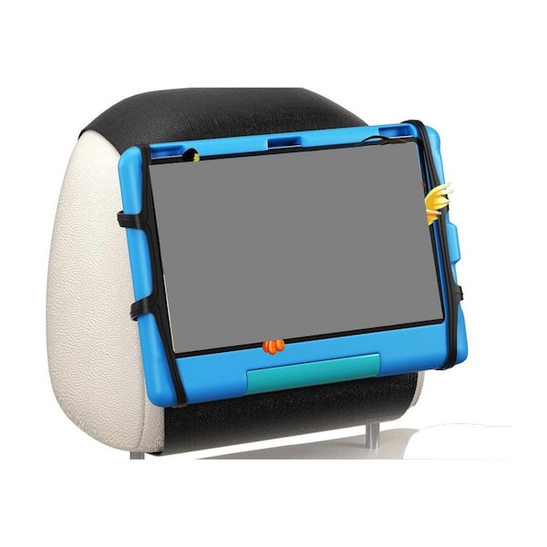 Tablet Holder Car Headrest Anti-Slip iPad Mount Adjustable Back Seat for Kids Fits 7-12.9 in. Tablets Black