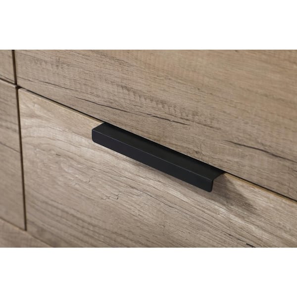 36 in. W x 22 in. D x 34 in. H Bath Vanity in Natural Oak with White Engineered Marble Top