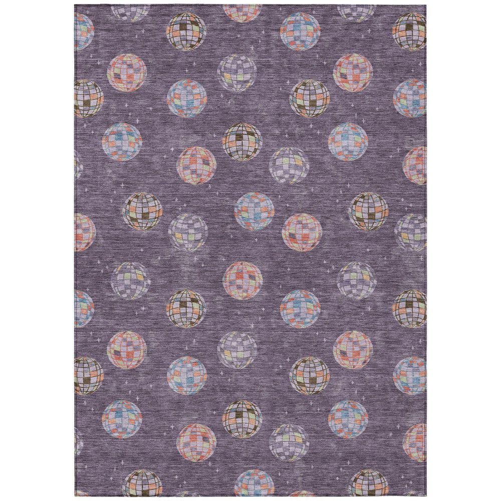 Chantille Machine Washable Indoor/Outdoor Abstract ACN2690 Plum 3 ft. x 4 ft. Area Rug price history on PriceWatchPro