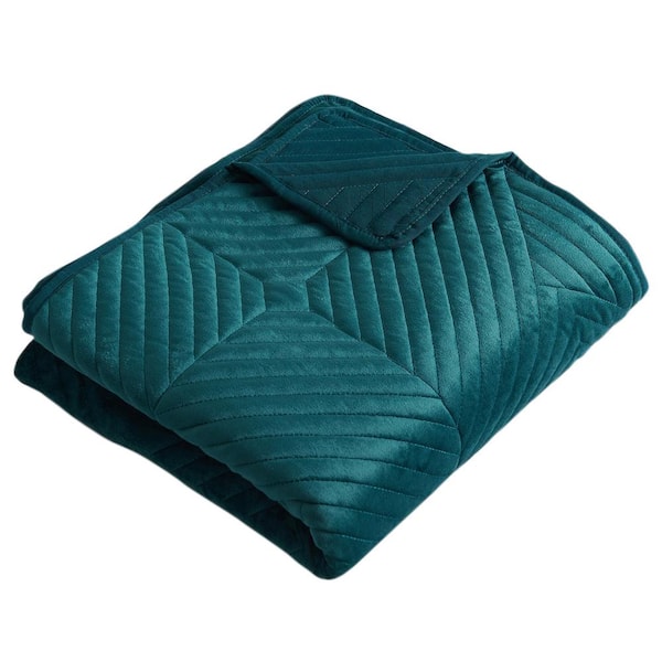 Riviera Velvet Teal Throw Blanket