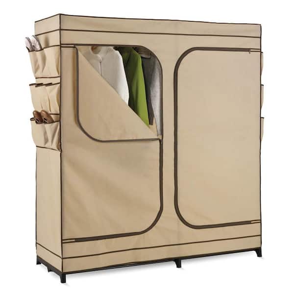 Honey-Can-Do Khaki Steel Portable Closet (58.66 in. W x 64.17 in. H ...