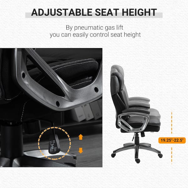 Office Chair Pu Leather Swivel, Office Chair Armrest Height