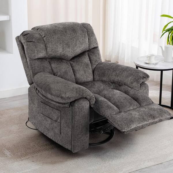 Reclining Office Chair Rolling Swivel Chair Footrest Linen-Feel Dark Grey,  1 Unit - Fry's Food Stores