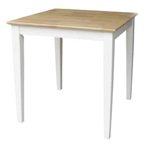 White and Natural Dining Table