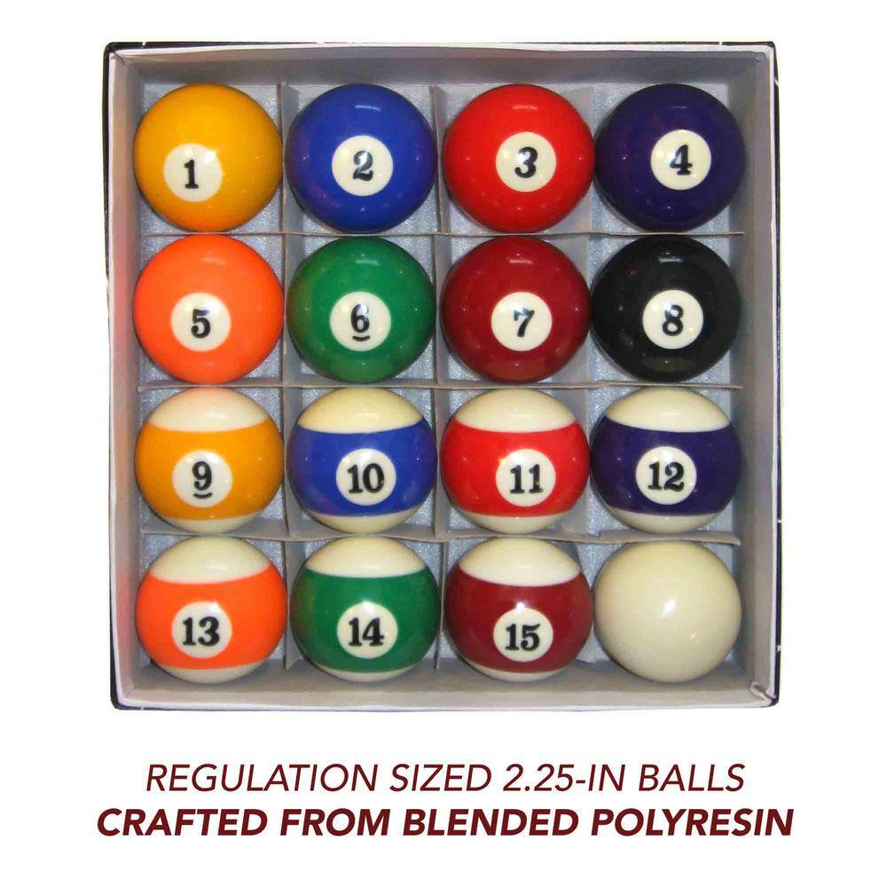 Hathaway Regulation Size Multicolor Polyresin Billiard Ball Set