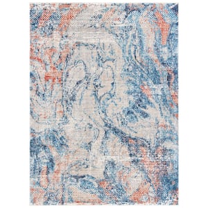 Madison Beige/Blue 5 ft. x 8 ft. Abstract Gradient Area Rug