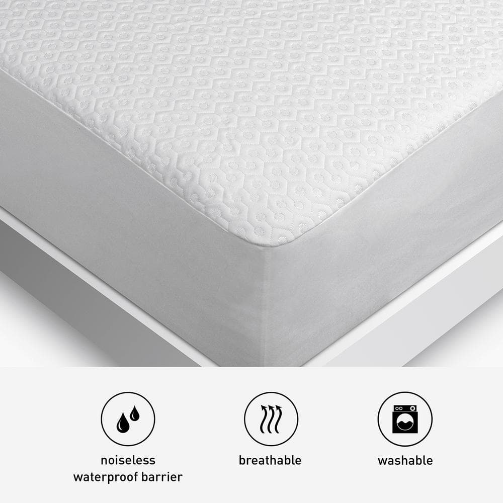 King Size White Dri-Tec Waterproof Mattress Protector