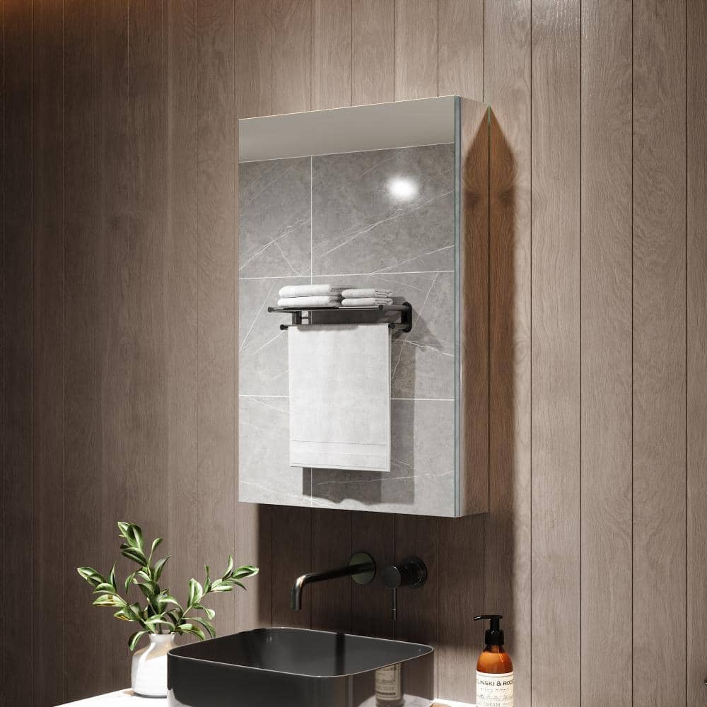 20 in. W x 30 in. H Right Swing Rectangle Copper Free Aluminum Medicine Cabinet with Mirror, Adjustable Glass Shelves price history on PriceWatchPro
