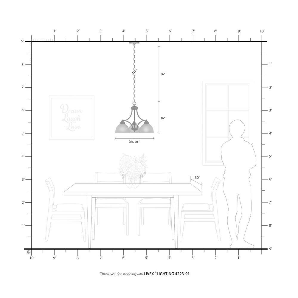 Somerset Mini 3-Light Chandelier in Brushed Nickel with Satin Glass