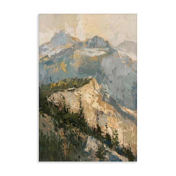 Rugged Mountains View by Petal Prints Design Unframed Nature Graphic Art Print 45 in. x 30 in.