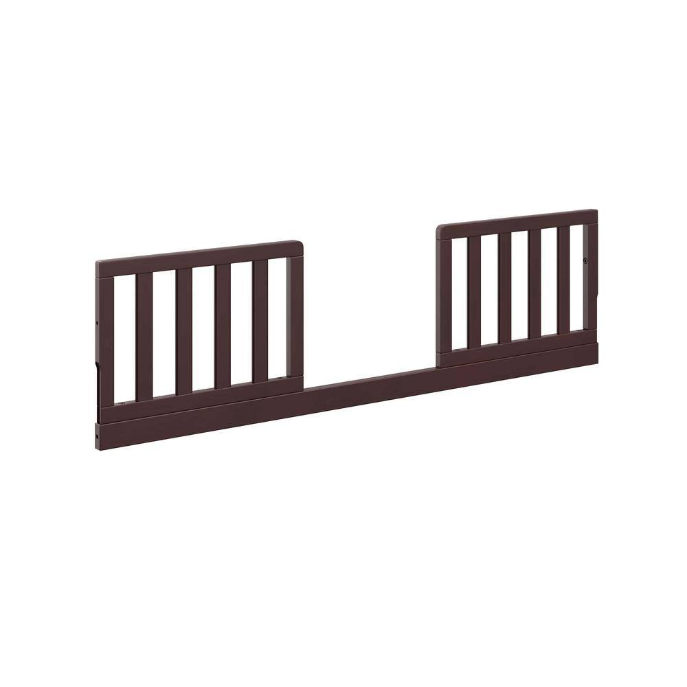 Espresso Wood Toddler Safety Guardrail Kit with Slats