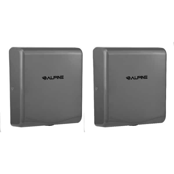 Alpine Industries Willow Commercial Grey High Speed Automatic Electric Hand Dryer (2-Pack)