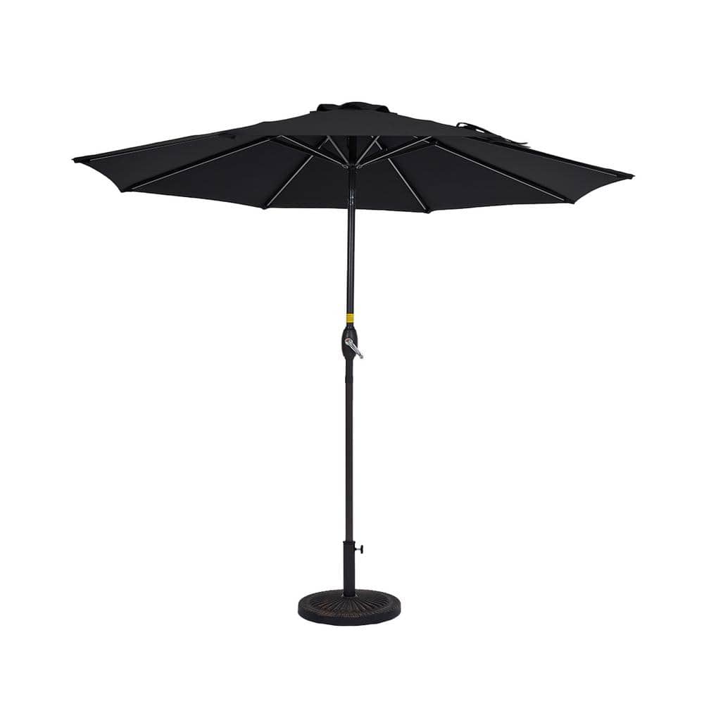 9 ft. Market Patio Umbrella in Black (Middle)