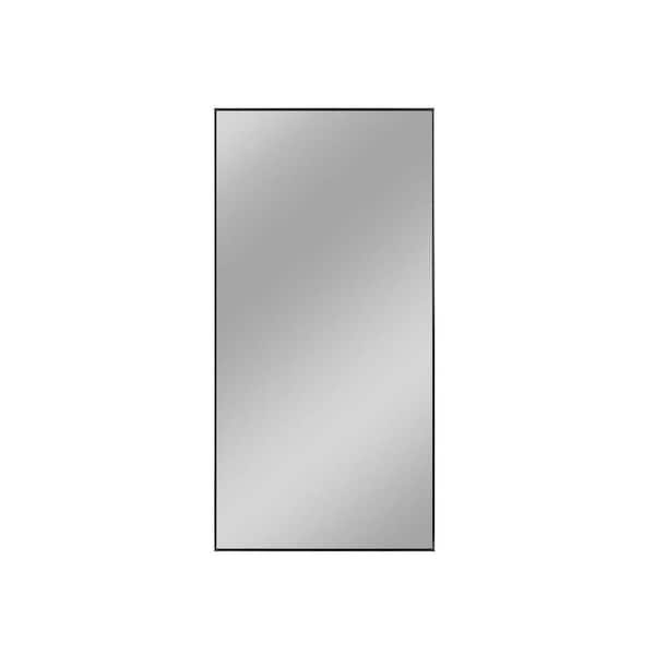 Unbranded 22 in. W x 47 in. H Rectangular Framed Wall Bathroom Vanity Mirror in Black
