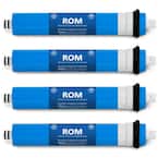 4 Pack Reverse Osmosis Membrane - 50 GPD Water Filter Replacement - Under Sink Reverse Osmosis System