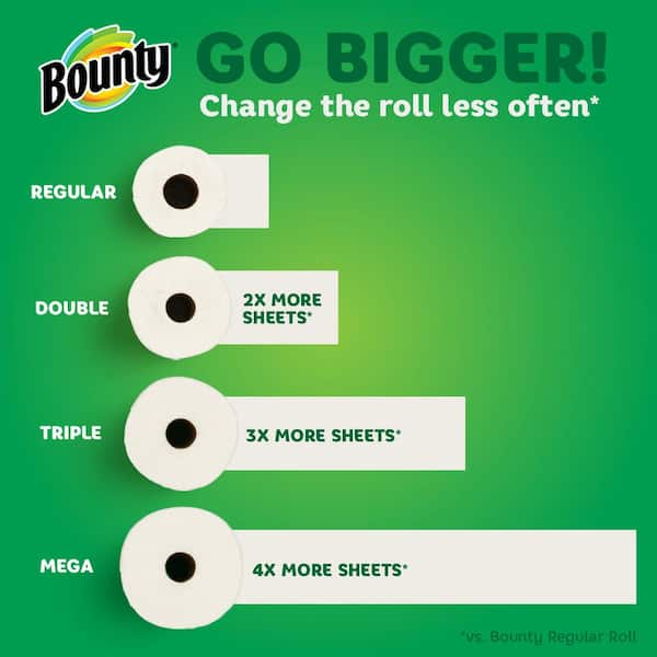 Bounty White, Select-A-Size Paper Towels (12 Double Rolls) 003077206130 -  The Home Depot