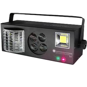 RGBW 4 in 1 DJ Lights, Mixed Effect Sound Activated Stage Lights LED Pattern Lights Strobe Light, Remote and DMX Control