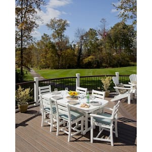 Yacht Club 37 in. x 72 in. Stepping Stone Patio Dining Table