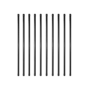 32 in. x 3/4 in. Galvanized Round Balusters with Plastic End Caps (10-Pack)