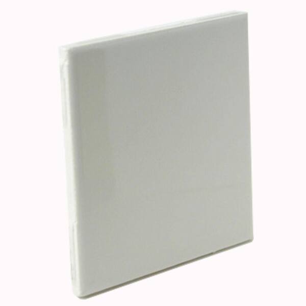 U.S. Ceramic Tile Bright Bone 4-1/4 in. x 4-1/4 in. Bullnose Ceramic Wall Tile