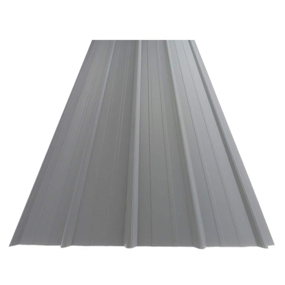 Gibraltar Building Products 12 Ft Sm Rib Galvalume Steel 29 Gauge Roof Siding Panel In Gray