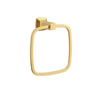 Fairbanks Wall Mounted Towel Ring in Brushed Bronze