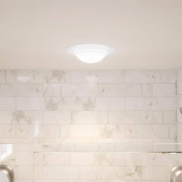 Halo in. White Recessed Ceiling Light Dome Trim, Wet Rated Shower Light  172PS The Home Depot