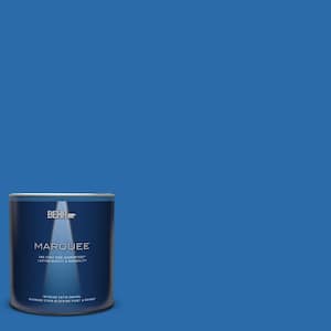 BEHR PREMIUM PLUS 8 oz. #PPU15-03 Dark Cobalt Blue Satin Enamel  Interior/Exterior Paint & Primer Color Sample B370316 - The Home Depot