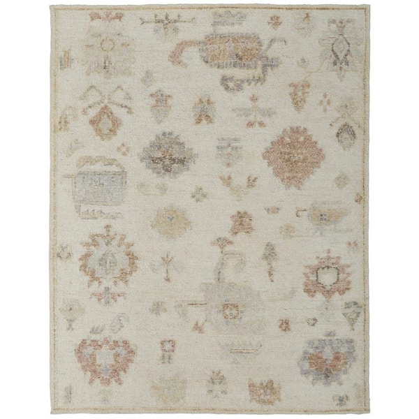Gray  12 X 15 ft. Knotted Floral Rectangle Indoor Area Rug