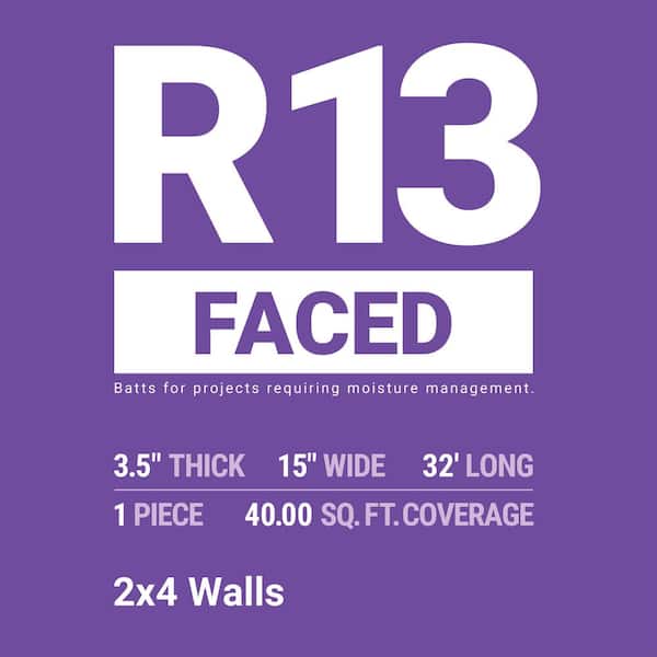 Owens Corning R-13 Kraft Faced Fiberglass Roll Insulation 40-sq ft
