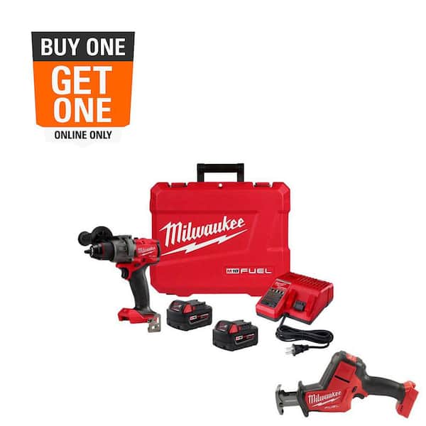 M18 FUEL 18V Lithium-Ion Brushless Cordless 1/2 in. Hammer Drill Driver Kit w/Hackzall