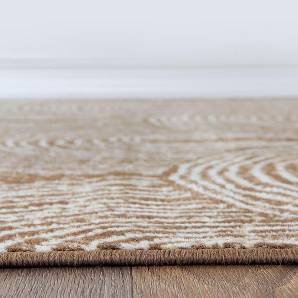 Milan Brown 2 ft. x 7 ft. Contemporary Bohemian Arch Runner Rug