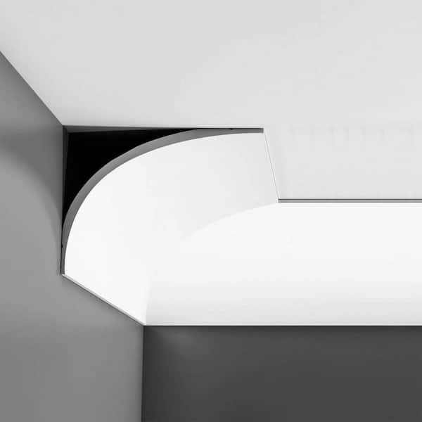 ORAC DECOR 8-1/2 in. x 6-1/4 in. x 78-3/4 in. Primed White Plain Polyurethane Crown Moulding (10-Pack)