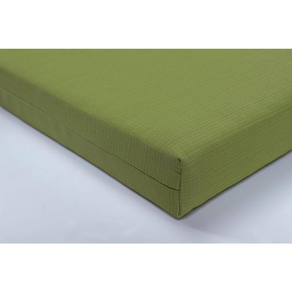 Green Polyester Outdoor Bench Cushion with Ties