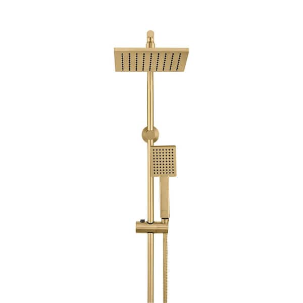 Modern Wall Bar Shower Kit 1-Spray 8 in. Square Rain Shower Head with Hand Shower in Matte Black (Valve Not Included) Modern Wall Bar Shower Kit 1-Spray 8 in. Square Rain Shower Head with Hand Shower in Matte Black (Valve Not Included)