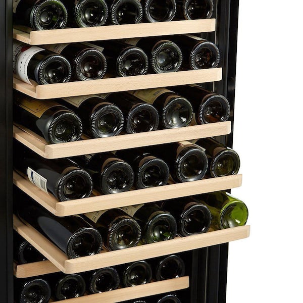 Kalamera 80 Bottle Single Zone Freestanding Compressor Wine Cooler Krc 85szf The Home Depot