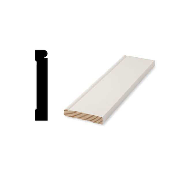 Woodgrain Millwork WG 753 9/16 in. x 3-1/4 in. Primed Finger-Jointed Base Molding