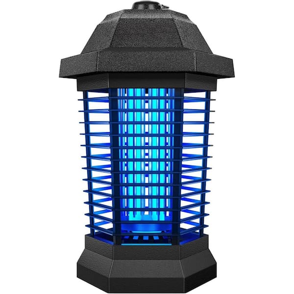 Outdoor Mosquito and Fly Zapper with ABS Shell, Repellent Bug Trap for Indoor/Outdoor Use, Black, Covers Flying Insects