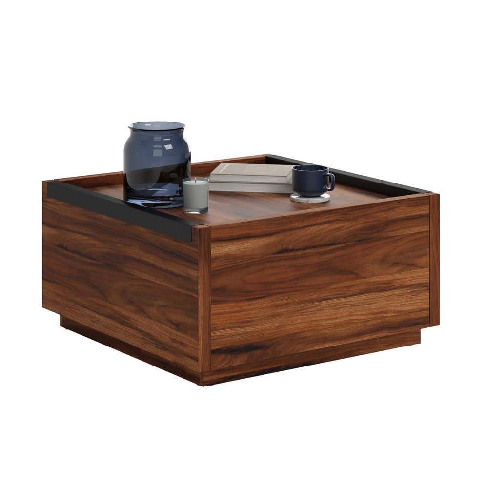 Manhattan Gate Blaze Acacia Modern Square Coffee Table with Storage