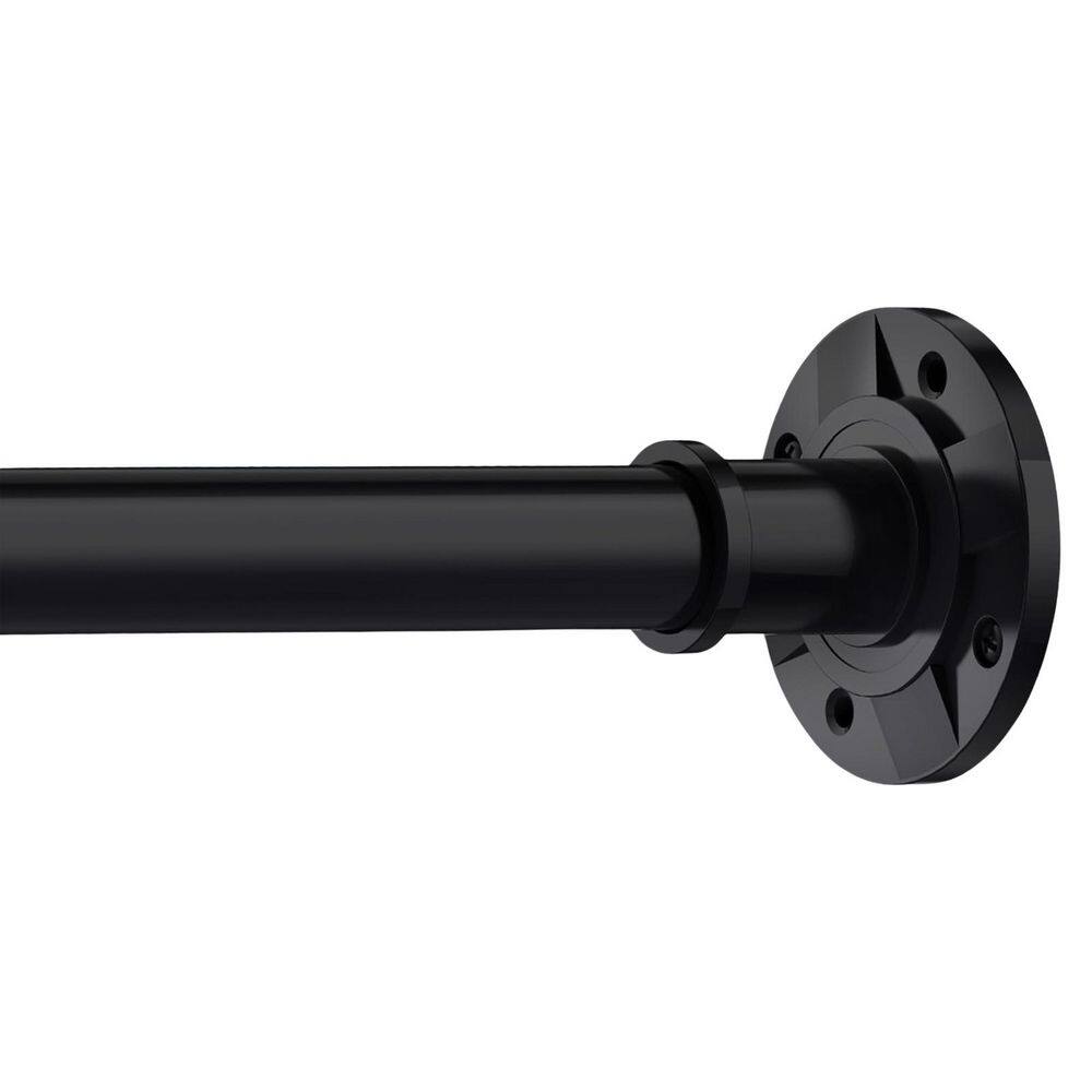 31 to 112 in. Stainless Steel Adjustable Tension Shower Curtain Rod with Anti-Slip Rubber Pads in Matte Black price history on PriceWatchPro