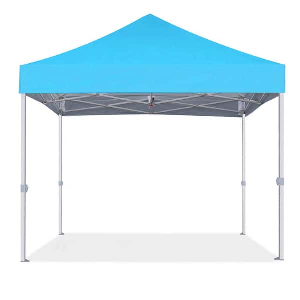 Terracemaster Commercial 8 ft. x 8 ft. Sky Blue Pop Up Canopy Tent with Roller Bag