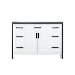 Ziva 48 in W x 22 in D White Bath Vanity without Top
