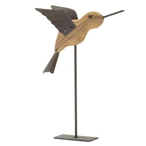 Wood Bird Figurine Set of 2